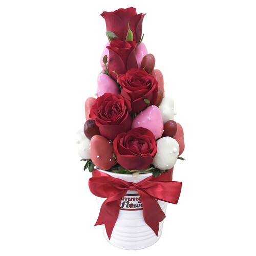 Princess Bouquet Pearl - Pink Red White (Medium)